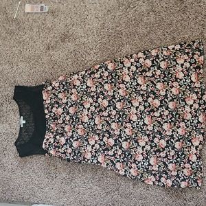 High neck floral dress